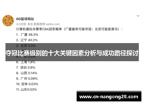 夺冠比赛级别的十大关键因素分析与成功路径探讨
